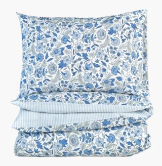 Carvan påslakanset i bomull blå