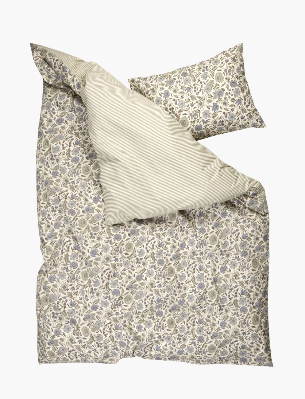 Påslakanset i bomull olivgrön - 2