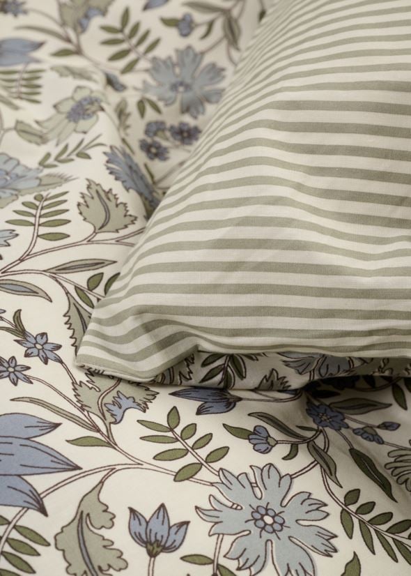 Påslakanset i bomull olivgrön - 3