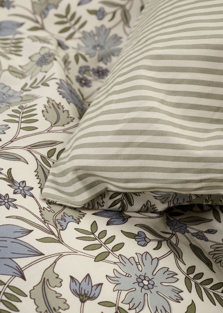 Påslakanset i bomull olivgrön - 3