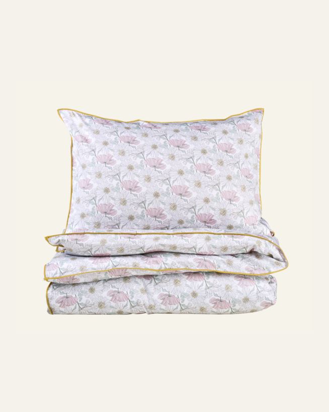 Påslakanset i satin multi/grön - 150x210 cm multi/grön - 1