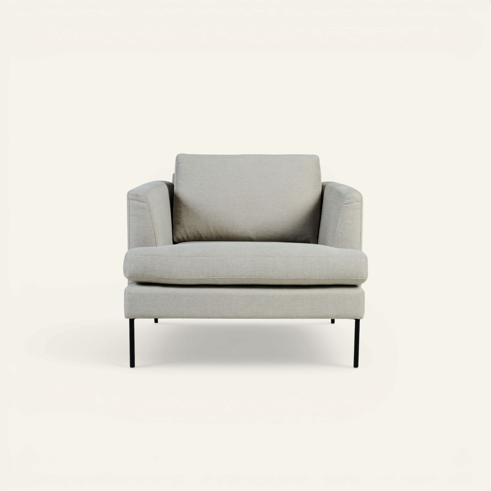 Fåtölj beige - 93x94x80 cm beige - 1