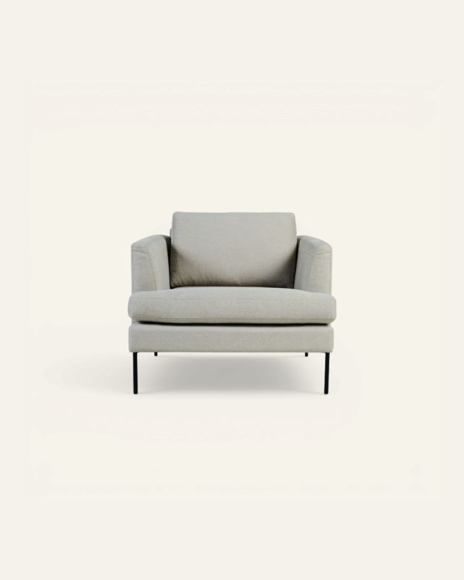 Fåtölj beige - 93x94x80 cm beige - 1