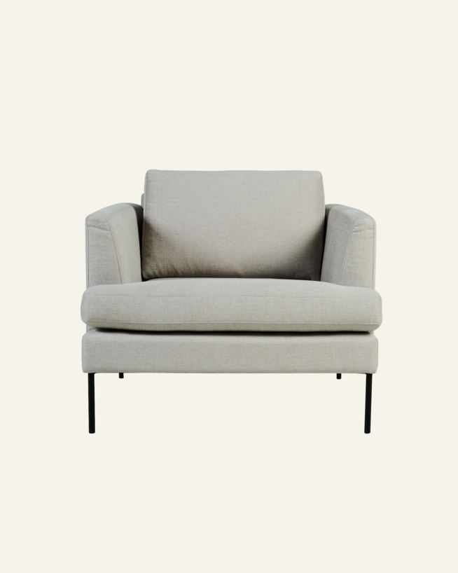 Fåtölj beige - 93x94x80 cm beige - 1