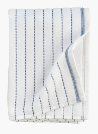 Pinstripe handduk  multi/blå