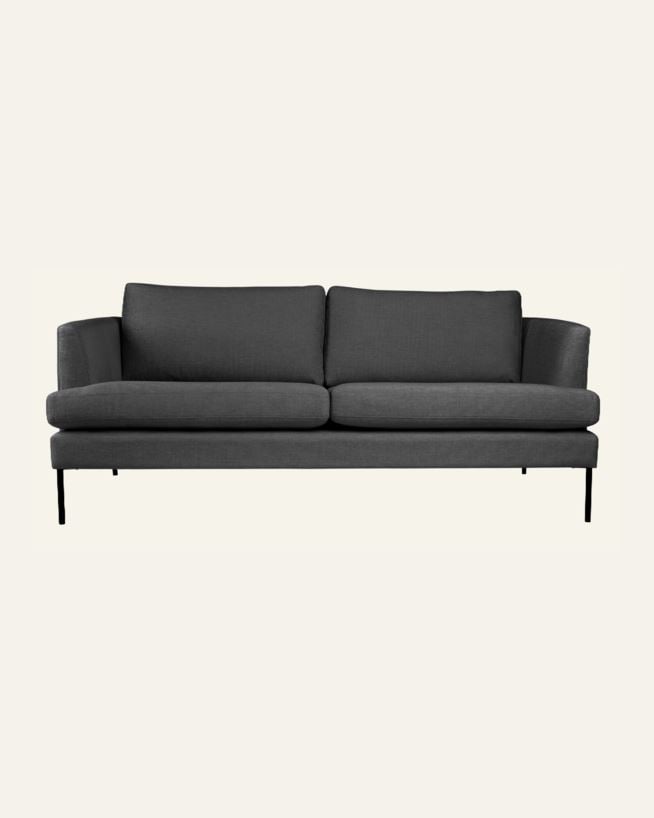 3-sits soffa grå - 189x94x80 cm grå - 1