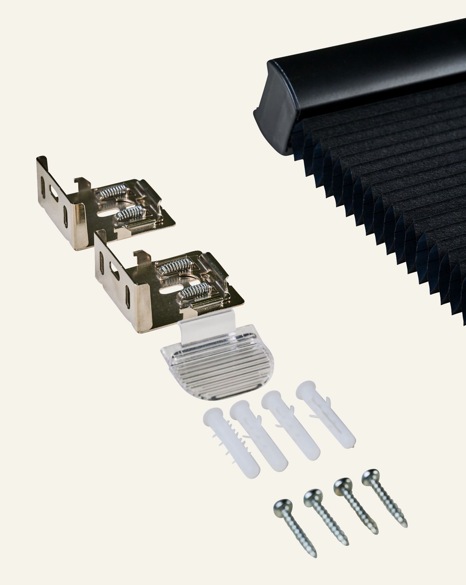 Mörkläggande dubbel plisségardin svart - 5