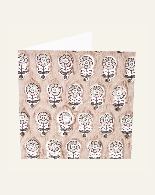 Kort med kuvert sand - 12,7x12,7 cm sand - 1