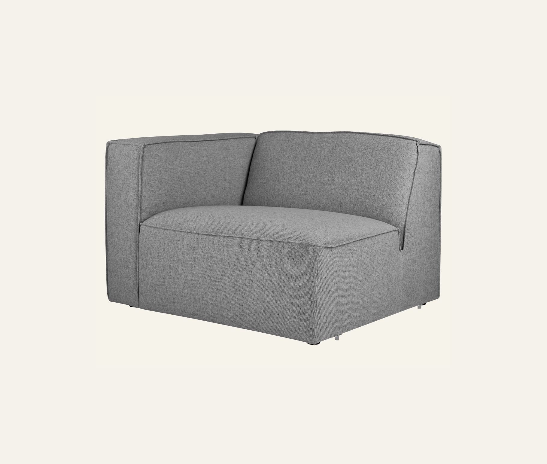 Modulsoffa 1,5 sits m/armstöd vänster grå - 2