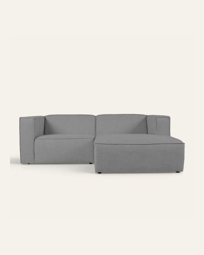 Modulsoffa 2 delar schäslong höger grå - 224x154x73 cm grå - 1