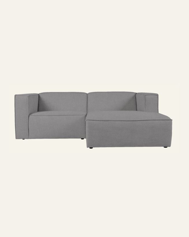 Modulsoffa 2 delar schäslong höger grå - 224x154x73 cm grå - 1