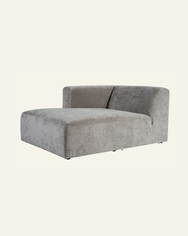 Modul schäslong vänster grå - 114x154x73 cm grå - 1
