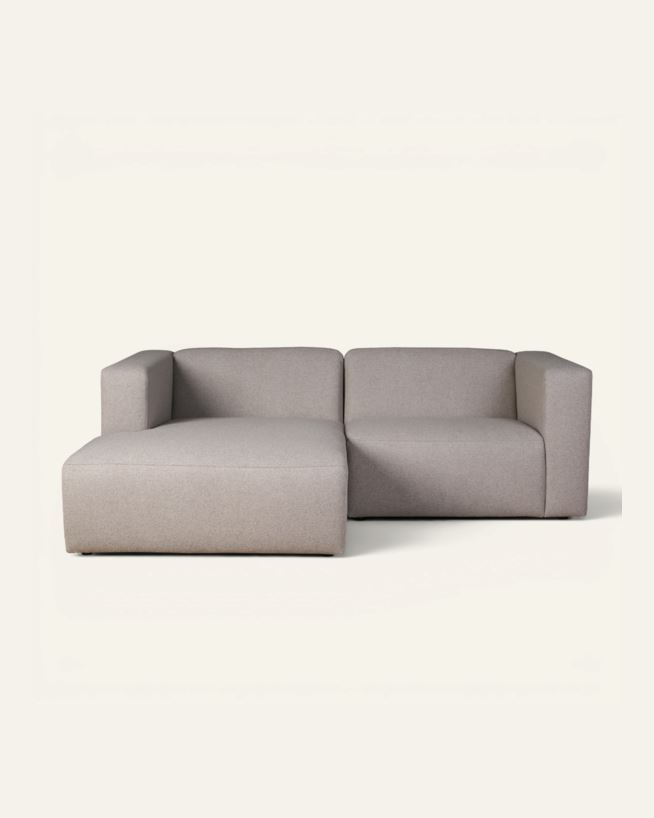 Modulsoffa 2 delar schäslong vänster beige - 224x154x73 cm beige - 1