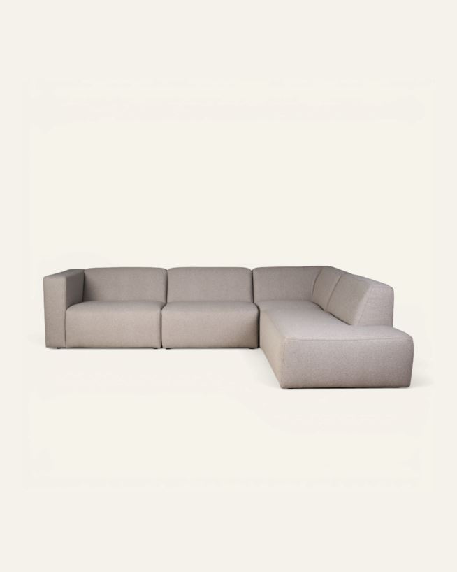 Modulsoffa 4 delar öppen ände höger beige - 293x227x73 cm beige - 1