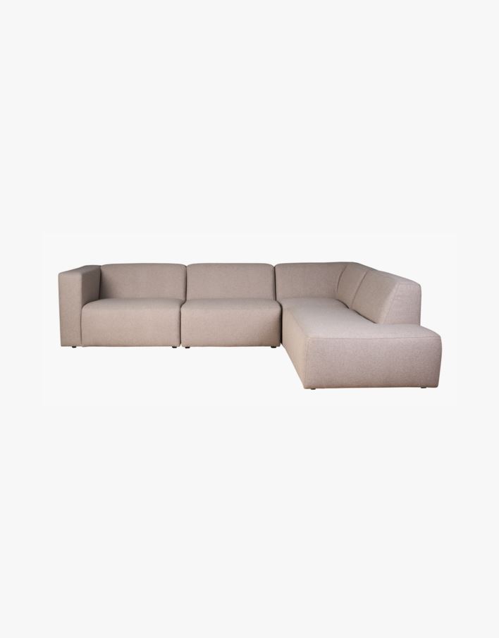 4 delar med öppen ände höger beige - 293x227x73 cm beige - 1