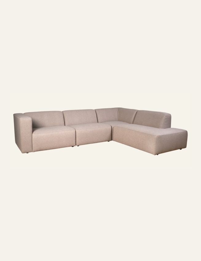 Modulsoffa 4 delar öppen ände höger beige - 2