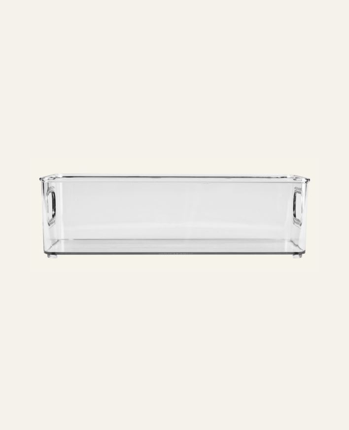 Stapelbar förvaringslåda transparent - 15x26x7,5 cm transparent - 1