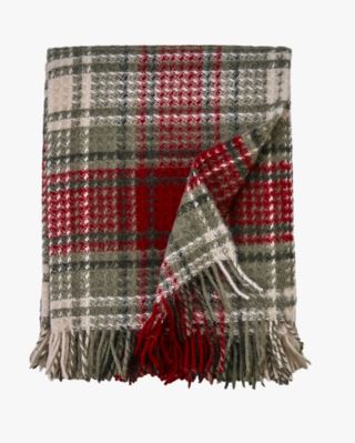 Waffle Check ullpläd multi/röd