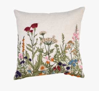 Flora prydnadskudde offwhite