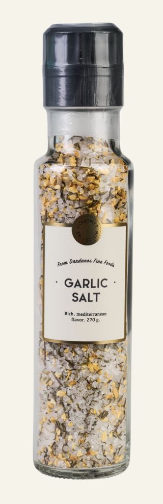 Hvitløkssalt kryddkvarn multi