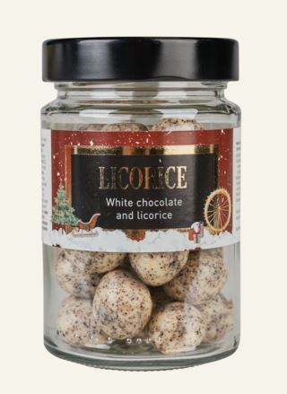 Christmas Lakrits med vit choklad vit