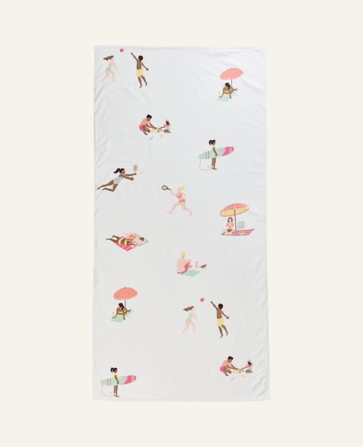 Badlakan multi/vit - 90x180 cm multi/vit - 1