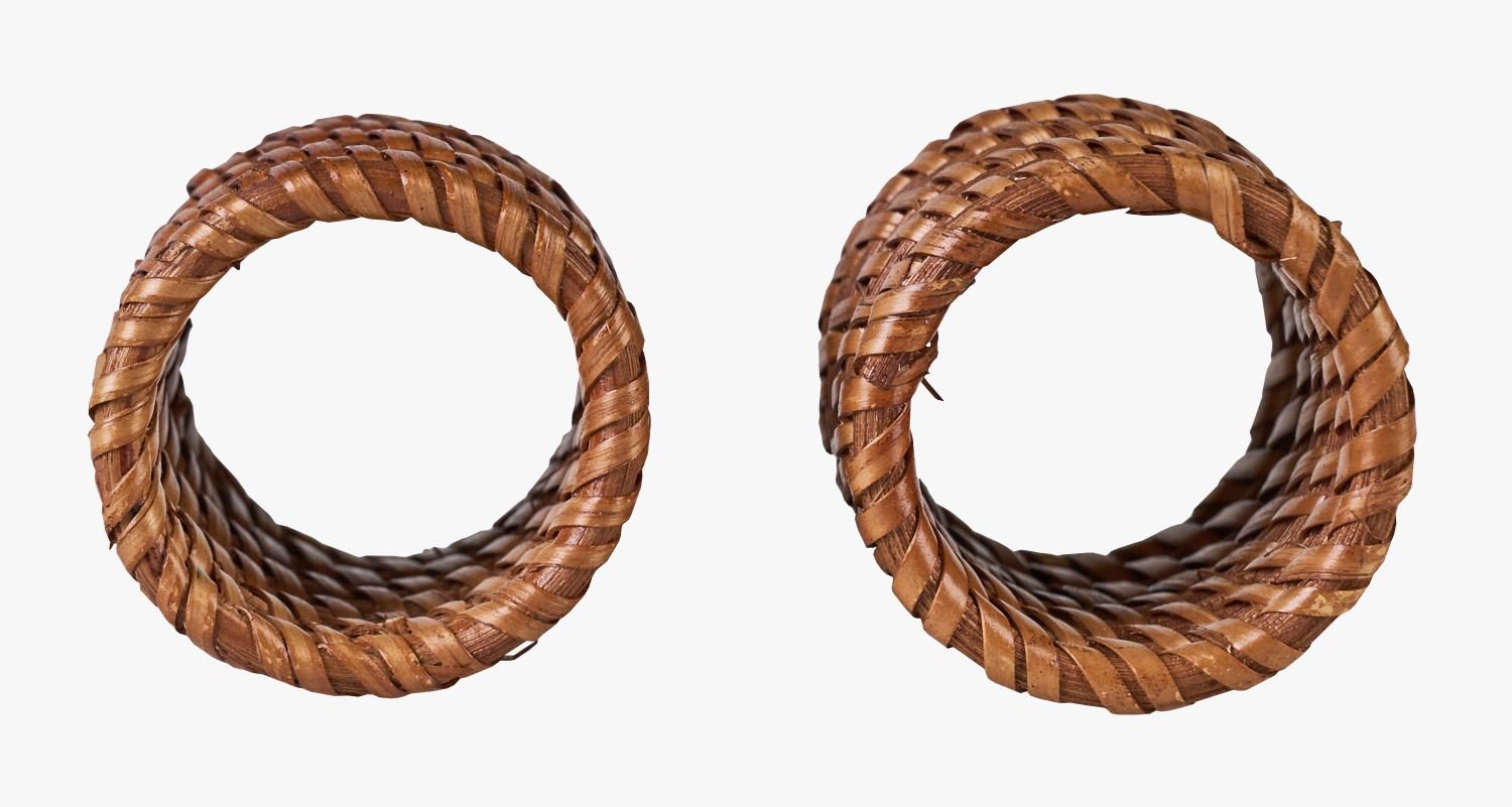 2-pack servettringar brun - 3