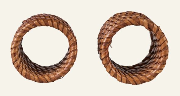 2-pack servettringar brun - 3