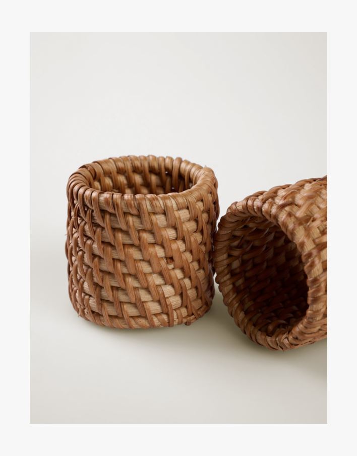 2-pack servettringar brun - 5 cm ø5 brun - 1