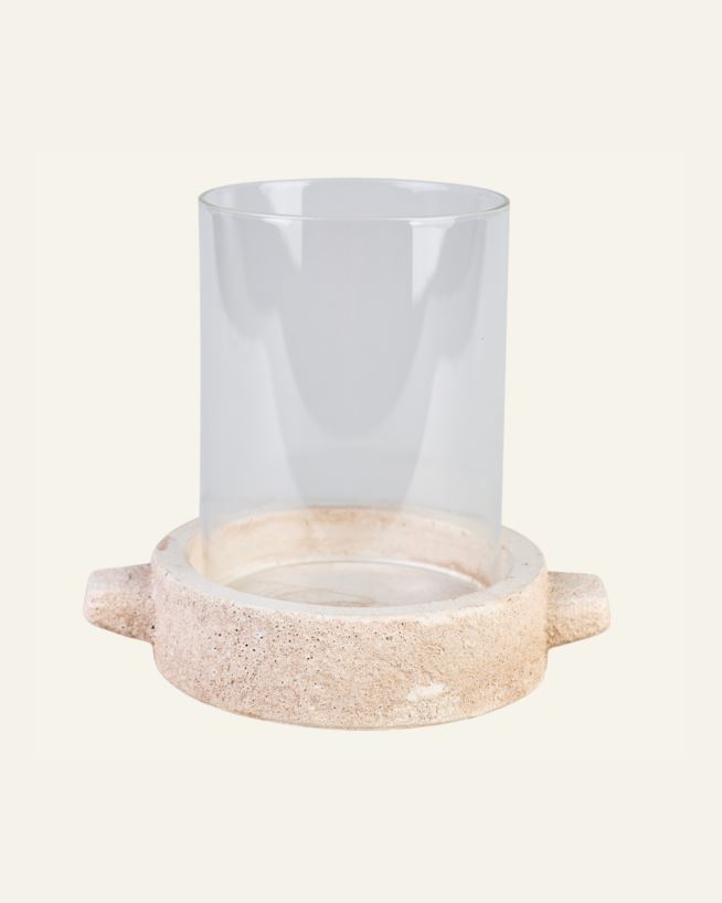 Värmeljushållare beige - 13x10x11,5 cm beige - 1
