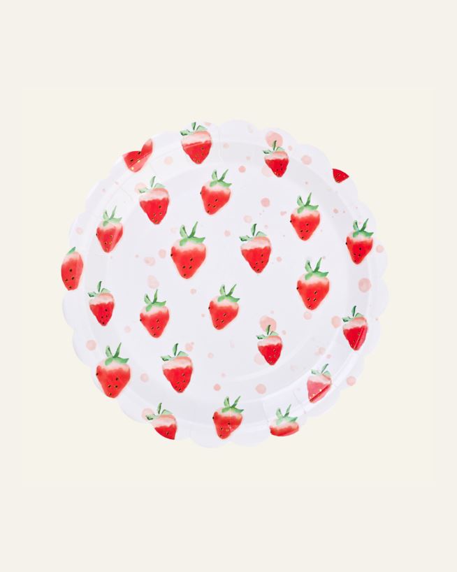 Papperstallrik 8pk multi/röd - ø 22,5 multi/röd - 1