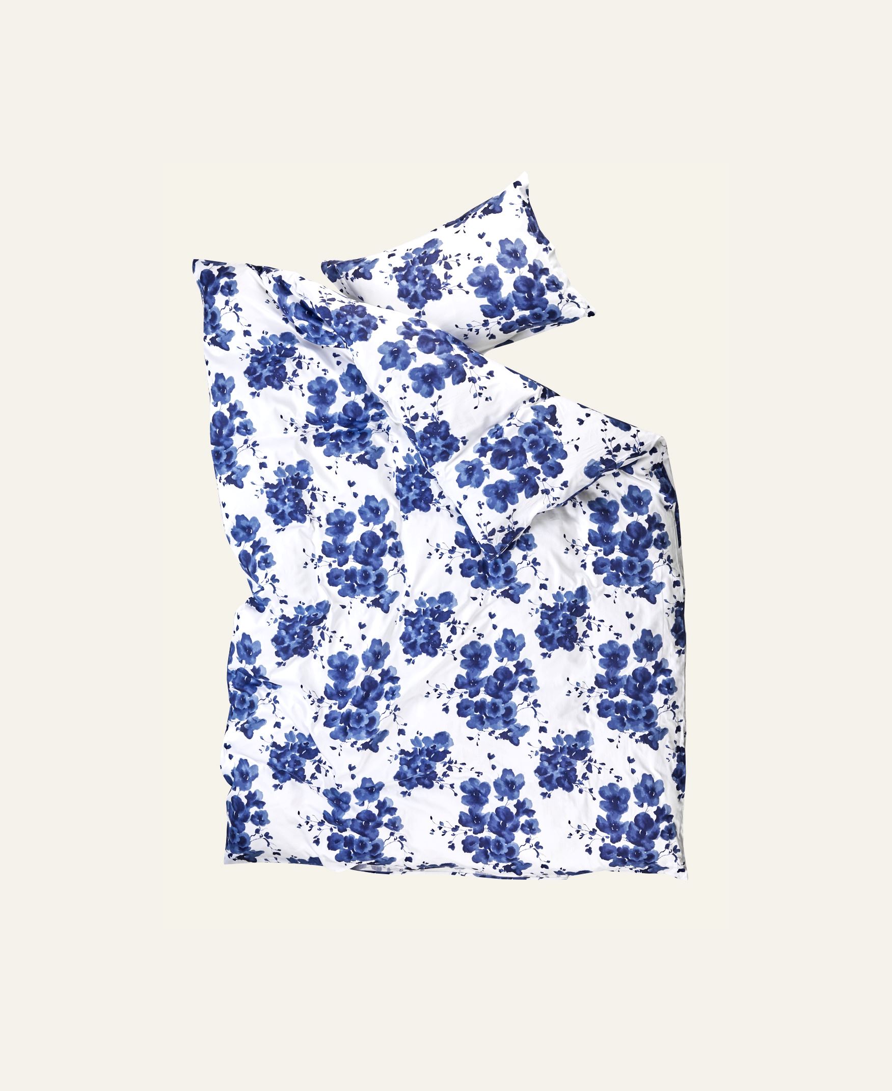 Påslakanset i satin blå - 2