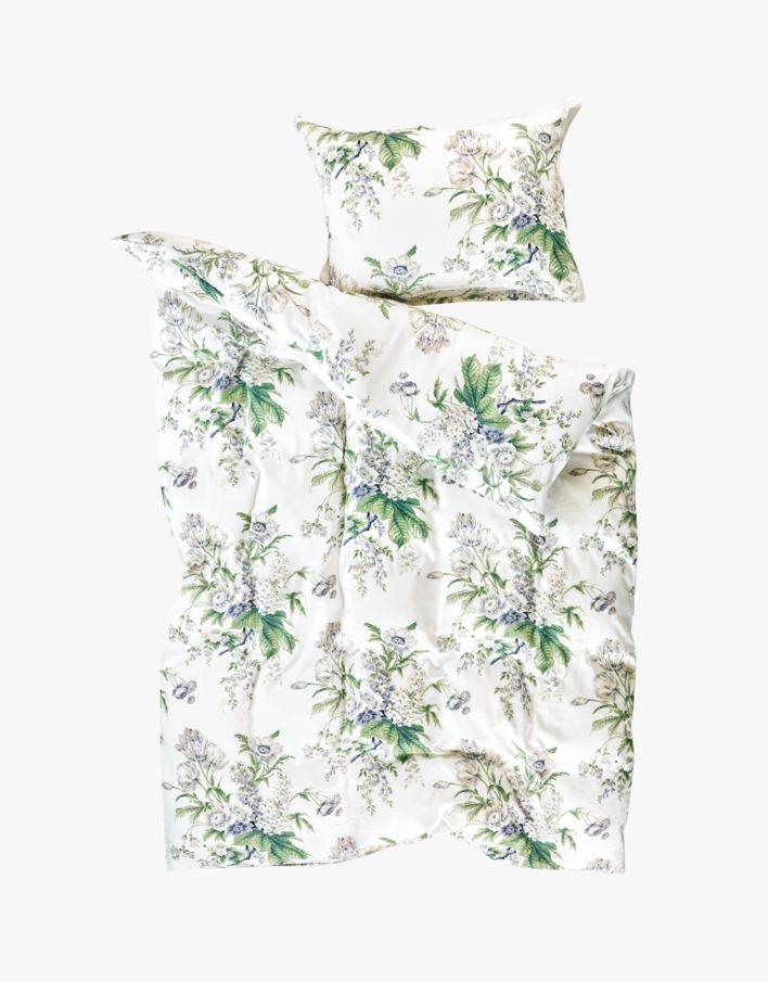 Påslakanset i satin multi/blå - 150x210 cm multi/blå - 1