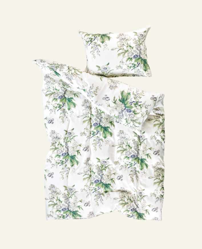 Påslakanset i satin multi/blå - 230x220 cm multi/blå - 1