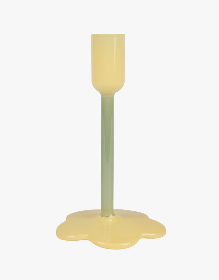 Ljusstake multi/gul - 9x9x15 cm multi/gul - 1