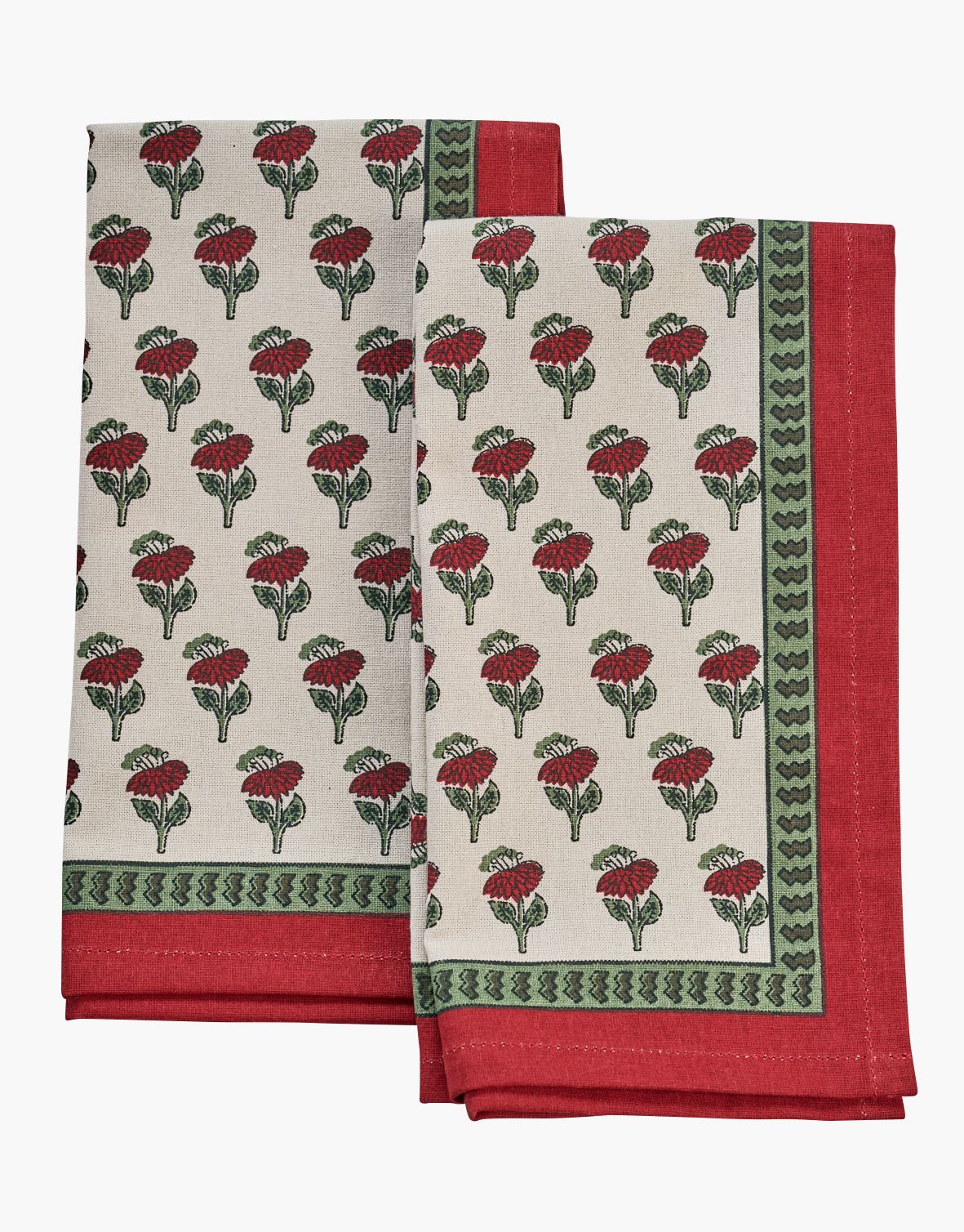 Marianne 2-pack tygservetter röd - Hemtex