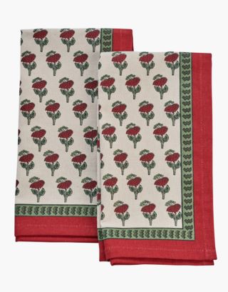 Marianne 2-pack tygservetter röd