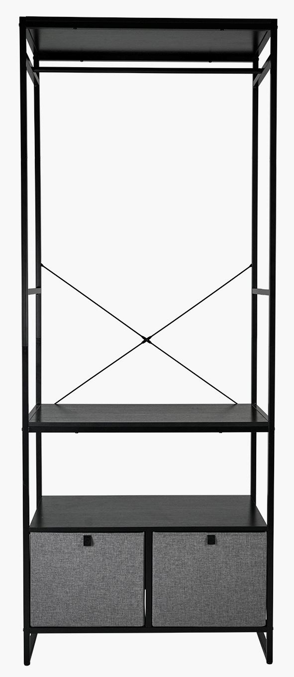 Klädhängare svart - 84x46,5x215 cm svart - 1
