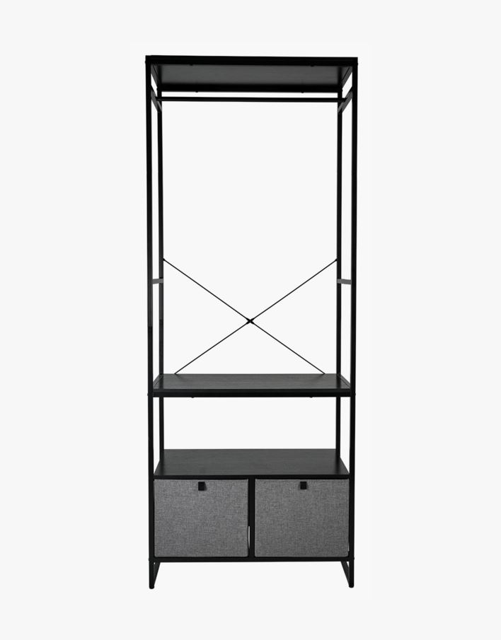 Klädhängare svart - 84x46,5x215 cm svart - 1