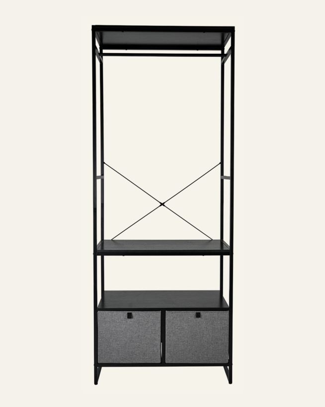 Klädhängare svart - 84x46,5x215 cm svart - 1