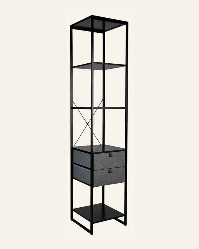 Klädhängare svart - 44x46,5x215 cm svart - 1
