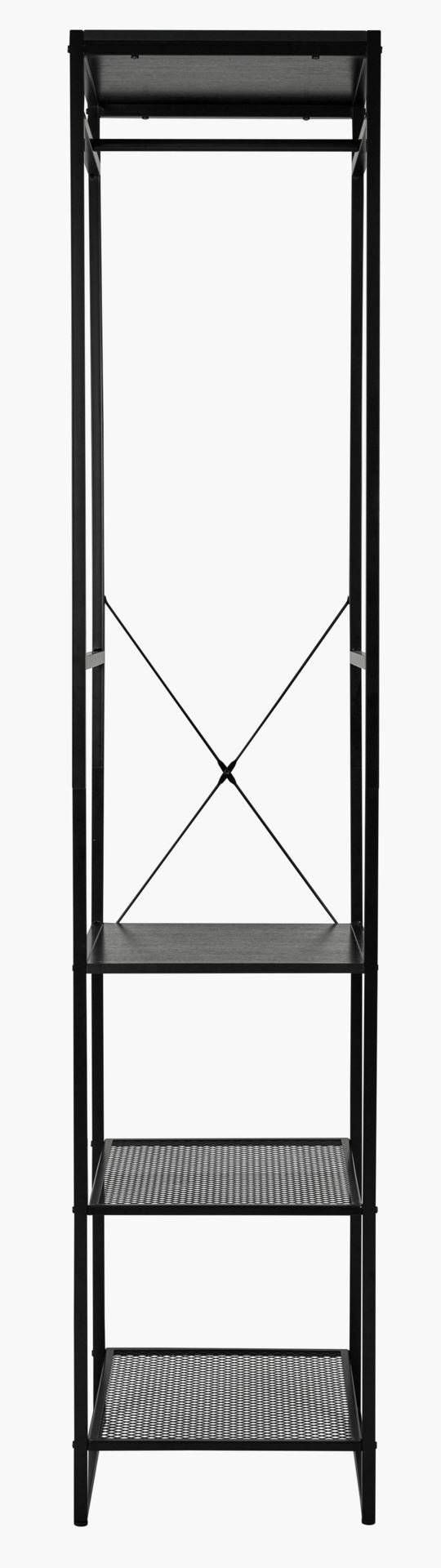 Klädhängare svart - 44x46,5x215 cm svart - 1
