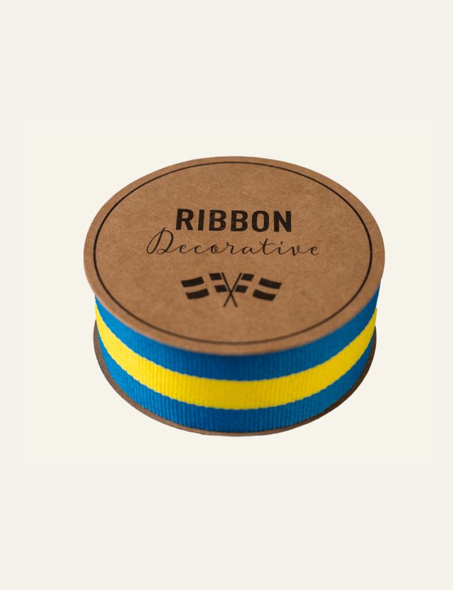 Dekorationsband multi/blå - 2