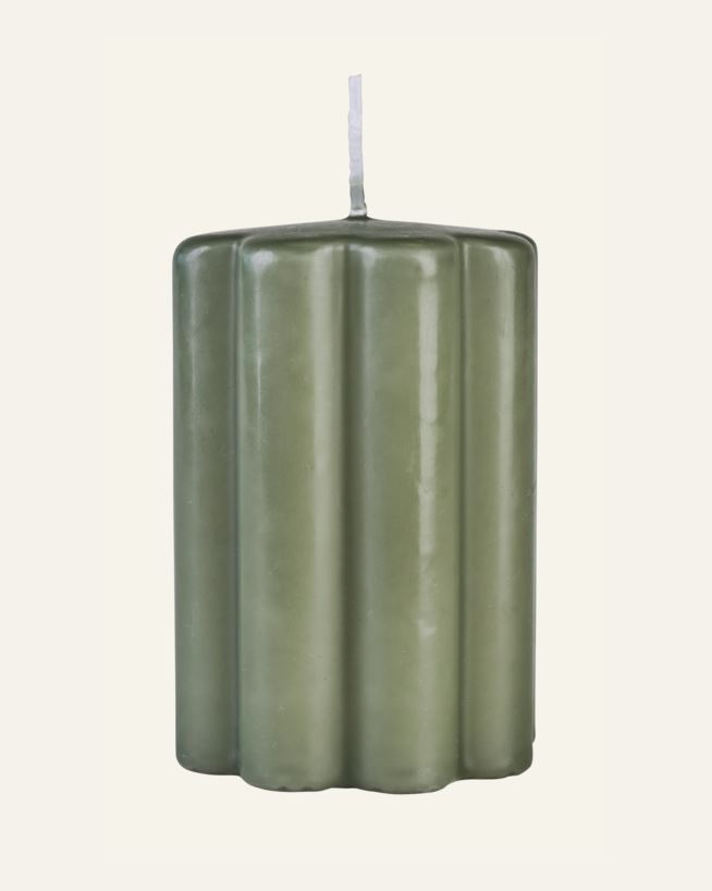 Blockljus grågön - 6,8x10 cm grågön - 1