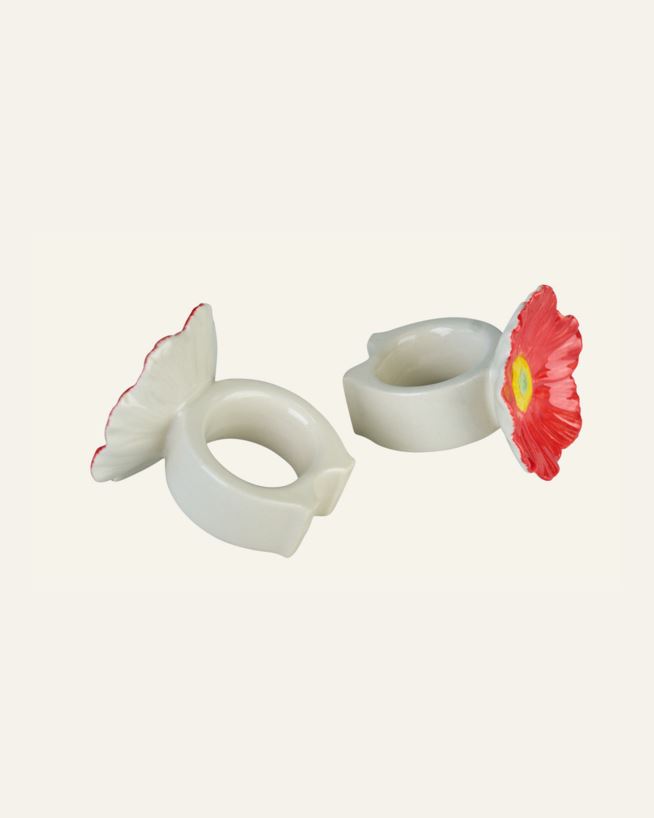 2-pack servettringar röd - 6x4,5x6 cm röd - 1
