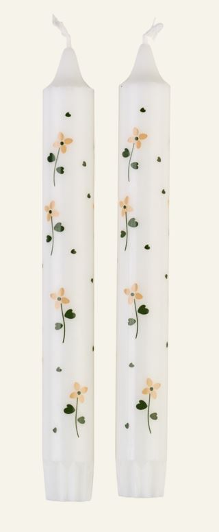 Flower 2pk kronljus multi/beige