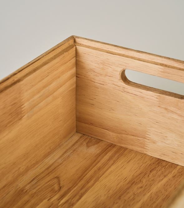 Stapelbar förvaringslåda natur - 4