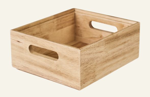 Stapelbar förvaringslåda natur - 6