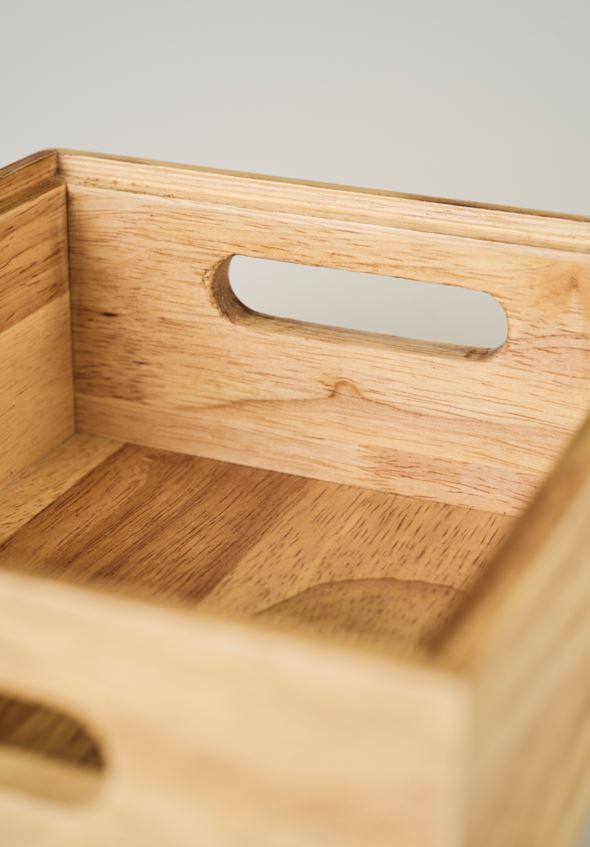 Stapelbar förvaringslåda natur - 4