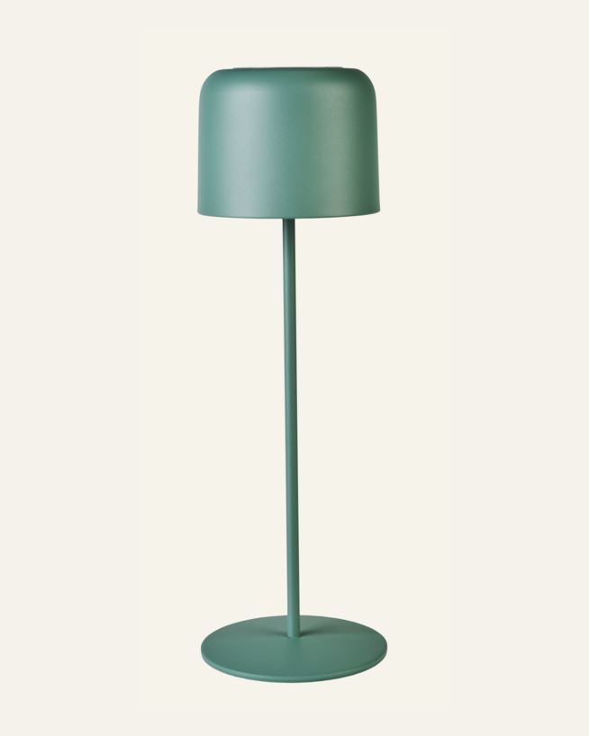 Batteridriven lampa grågön - 12x12x38 cm grågön - 1